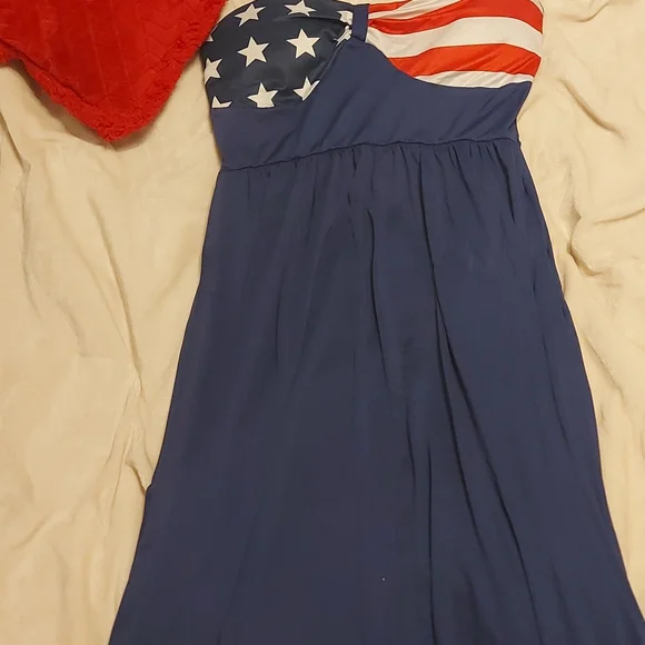Dresses | American Flag Strapless Maxi Dress | Poshmark